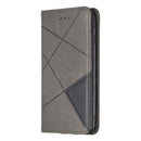 Rhombus Texture Horizontal Flip Magnetic Leather Case with Holder & Card Slots & Wallet For iPhone SE 2020 & 8 & 7(Grey)