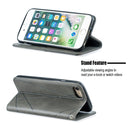 Rhombus Texture Horizontal Flip Magnetic Leather Case with Holder & Card Slots & Wallet For iPhone SE 2020 & 8 & 7(Grey)