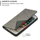 Rhombus Texture Horizontal Flip Magnetic Leather Case with Holder & Card Slots & Wallet For iPhone SE 2020 & 8 & 7(Grey)