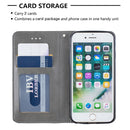 Rhombus Texture Horizontal Flip Magnetic Leather Case with Holder & Card Slots & Wallet For iPhone SE 2020 & 8 & 7(Grey)
