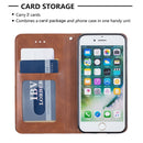 Rhombus Texture Horizontal Flip Magnetic Leather Case with Holder & Card Slots & Wallet For iPhone SE 2020 & 8 & 7(Brown)