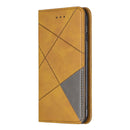 Rhombus Texture Horizontal Flip Magnetic Leather Case with Holder & Card Slots & Wallet For iPhone SE 2020 & 8 & 7(Yellow)