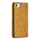 Rhombus Texture Horizontal Flip Magnetic Leather Case with Holder & Card Slots & Wallet For iPhone SE 2020 & 8 & 7(Yellow)