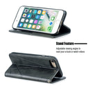 Rhombus Texture Horizontal Flip Magnetic Leather Case with Holder & Card Slots & Wallet For iPhone SE 2020 & 8 & 7(Black)