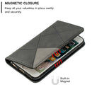 Rhombus Texture Horizontal Flip Magnetic Leather Case with Holder & Card Slots & Wallet For iPhone SE 2020 & 8 & 7(Black)