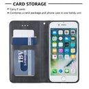 Rhombus Texture Horizontal Flip Magnetic Leather Case with Holder & Card Slots & Wallet For iPhone SE 2020 & 8 & 7(Black)