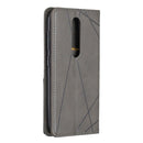Rhombus Texture Horizontal Flip Magnetic Leather Case with Holder & Card Slots & Wallet For Nokia 4.2(Grey)