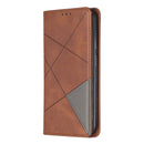 Rhombus Texture Horizontal Flip Magnetic Leather Case with Holder & Card Slots & Wallet For Nokia 4.2(Brown)