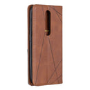 Rhombus Texture Horizontal Flip Magnetic Leather Case with Holder & Card Slots & Wallet For Nokia 4.2(Brown)