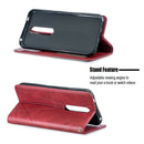 Rhombus Texture Horizontal Flip Magnetic Leather Case with Holder & Card Slots & Wallet For Nokia 4.2(Red)