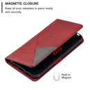 Rhombus Texture Horizontal Flip Magnetic Leather Case with Holder & Card Slots & Wallet For Nokia 4.2(Red)