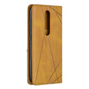 Rhombus Texture Horizontal Flip Magnetic Leather Case with Holder & Card Slots & Wallet For Nokia 4.2(Yellow)