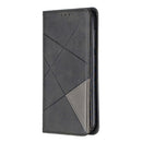 Rhombus Texture Horizontal Flip Magnetic Leather Case with Holder & Card Slots & Wallet For Nokia 4.2(Black)