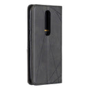 Rhombus Texture Horizontal Flip Magnetic Leather Case with Holder & Card Slots & Wallet For Nokia 4.2(Black)