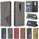 Rhombus Texture Horizontal Flip Magnetic Leather Case with Holder & Card Slots & Wallet For Nokia 4.2(Black)
