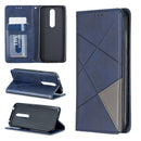 Rhombus Texture Horizontal Flip Magnetic Leather Case with Holder & Card Slots & Wallet For Nokia 4.2(Blue)
