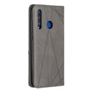 Rhombus Texture Horizontal Flip Magnetic Leather Case with Holder & Card Slots For Huawei P Smart+ 2019 / Honor 10i (Honor 20 lite)(Grey)
