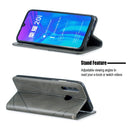 Rhombus Texture Horizontal Flip Magnetic Leather Case with Holder & Card Slots For Huawei P Smart+ 2019 / Honor 10i (Honor 20 lite)(Grey)