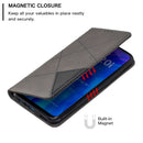 Rhombus Texture Horizontal Flip Magnetic Leather Case with Holder & Card Slots For Huawei P Smart+ 2019 / Honor 10i (Honor 20 lite)(Grey)