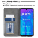 Rhombus Texture Horizontal Flip Magnetic Leather Case with Holder & Card Slots For Huawei P Smart+ 2019 / Honor 10i (Honor 20 lite)(Grey)