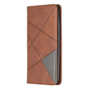 Rhombus Texture Horizontal Flip Magnetic Leather Case with Holder & Card Slots For Huawei P Smart+ 2019 / Honor 10i (Honor 20 lite)(Brown)