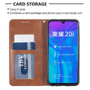 Rhombus Texture Horizontal Flip Magnetic Leather Case with Holder & Card Slots For Huawei P Smart+ 2019 / Honor 10i (Honor 20 lite)(Brown)