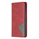 Rhombus Texture Horizontal Flip Magnetic Leather Case with Holder & Card Slots For Huawei P Smart+ 2019 / Honor 10i (Honor 20 lite)(Red)