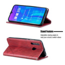 Rhombus Texture Horizontal Flip Magnetic Leather Case with Holder & Card Slots For Huawei P Smart+ 2019 / Honor 10i (Honor 20 lite)(Red)