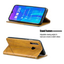 Rhombus Texture Horizontal Flip Magnetic Leather Case with Holder & Card Slots For Huawei P Smart+ 2019 / Honor 10i (Honor 20 lite)(Yellow)
