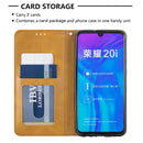 Rhombus Texture Horizontal Flip Magnetic Leather Case with Holder & Card Slots For Huawei P Smart+ 2019 / Honor 10i (Honor 20 lite)(Yellow)