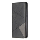 Rhombus Texture Horizontal Flip Magnetic Leather Case with Holder & Card Slots For Huawei P Smart+ 2019 / Honor 10i (Honor 20 lite)(Black)