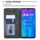 Rhombus Texture Horizontal Flip Magnetic Leather Case with Holder & Card Slots For Huawei P Smart+ 2019 / Honor 10i (Honor 20 lite)(Black)