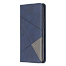 Rhombus Texture Horizontal Flip Magnetic Leather Case with Holder & Card Slots For Huawei P Smart+ 2019 / Honor 10i (Honor 20 lite)(Blue)