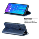 Rhombus Texture Horizontal Flip Magnetic Leather Case with Holder & Card Slots For Huawei P Smart+ 2019 / Honor 10i (Honor 20 lite)(Blue)