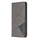 Rhombus Texture Horizontal Flip Magnetic Leather Case with Holder & Card Slots For Huawei Y7 (2019) / Y7 Prime (2019)(Grey)