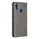 Rhombus Texture Horizontal Flip Magnetic Leather Case with Holder & Card Slots For Huawei Y7 (2019) / Y7 Prime (2019)(Grey)