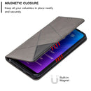 Rhombus Texture Horizontal Flip Magnetic Leather Case with Holder & Card Slots For Huawei Y7 (2019) / Y7 Prime (2019)(Grey)