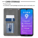 Rhombus Texture Horizontal Flip Magnetic Leather Case with Holder & Card Slots For Huawei Y7 (2019) / Y7 Prime (2019)(Grey)