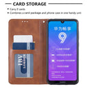Rhombus Texture Horizontal Flip Magnetic Leather Case with Holder & Card Slots For Huawei Y7 (2019) / Y7 Prime (2019)(Brown)