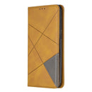 Rhombus Texture Horizontal Flip Magnetic Leather Case with Holder & Card Slots For Huawei Y7 (2019) / Y7 Prime (2019)(Yellow)