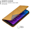 Rhombus Texture Horizontal Flip Magnetic Leather Case with Holder & Card Slots For Huawei Y7 (2019) / Y7 Prime (2019)(Yellow)