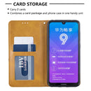 Rhombus Texture Horizontal Flip Magnetic Leather Case with Holder & Card Slots For Huawei Y7 (2019) / Y7 Prime (2019)(Yellow)