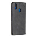 Rhombus Texture Horizontal Flip Magnetic Leather Case with Holder & Card Slots For Huawei Y7 (2019) / Y7 Prime (2019)(Black)