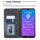 Rhombus Texture Horizontal Flip Magnetic Leather Case with Holder & Card Slots For Huawei Y7 (2019) / Y7 Prime (2019)(Black)