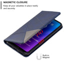 Rhombus Texture Horizontal Flip Magnetic Leather Case with Holder & Card Slots For Huawei Y7 (2019) / Y7 Prime (2019)(Blue)