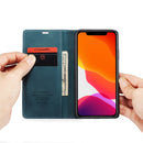 CaseMe-013 Multifunctional Horizontal Flip Leather Case with Card Slot & Holder & Wallet for iPhone 11 Pro(Blue)