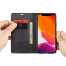 CaseMe-013 Multifunctional Horizontal Flip Leather Case with Card Slot & Holder & Wallet for iPhone 11(Black)