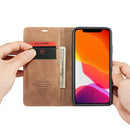 CaseMe-013 Multifunctional Horizontal Flip Leather Case with Card Slot & Holder & Wallet for iPhone 11(Brown)