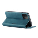 CaseMe-013 Multifunctional Horizontal Flip Leather Case with Card Slot & Holder & Wallet for iPhone 11(Blue)