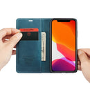 CaseMe-013 Multifunctional Horizontal Flip Leather Case with Card Slot & Holder & Wallet for iPhone 11(Blue)